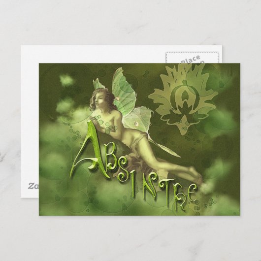 Green Fairy Splashy Collage II Briefkaart (Voorkant / Achterkant)