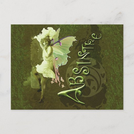 Green Fairy Splashy Collage III Briefkaart (Voorkant)