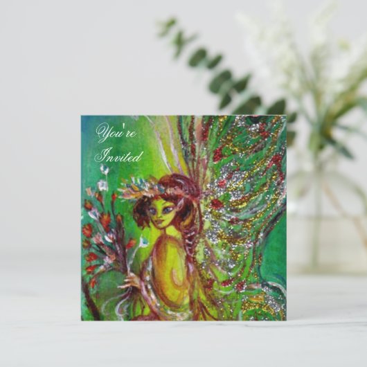 GREEN FAIRY yellow blue Silver Kaart (Staand voorkant)