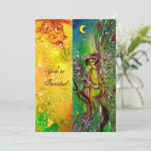 GREEN FAIRY yellow blue Silver Kaart (Staand voorkant)