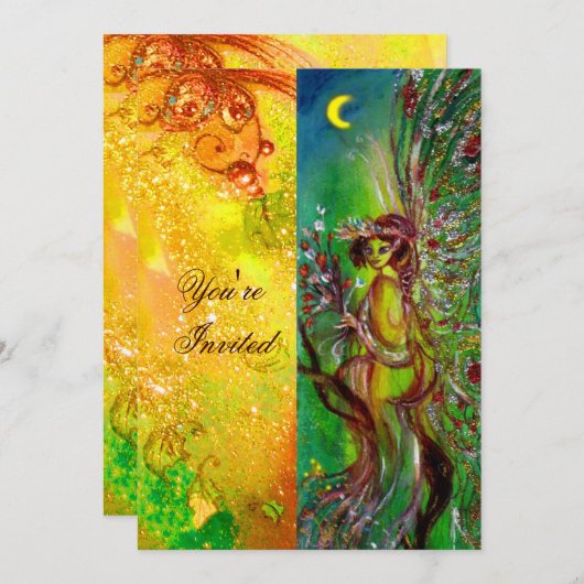 GREEN FAIRY yellow blue Silver Kaart (Voorkant / Achterkant)