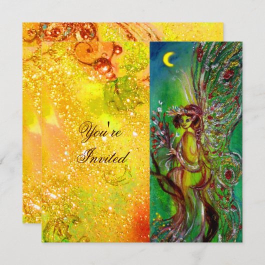 GREEN FAIRY yellow blue Silver Kaart (Voorkant / Achterkant)