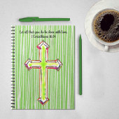 Green Faith Cross Bijbels Journal Notitieboek
