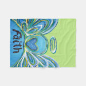 Green Faith Guardian Angel Chemo Blanket Fleece Deken (Voorkant (Horizontaal))