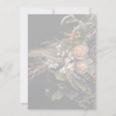 Green Fall Floral Baptism Kaart (Achterkant)