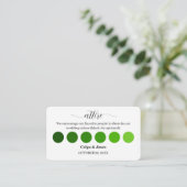 Green Fall Wedding Attire Dress Code Palette Informatiekaartje (Staand voorkant)