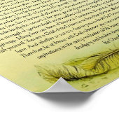 Green Fallen Feather Desiderata Poster (Hoek)