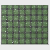 Green family christmas wallpaper cadeaupapier (Vlak)