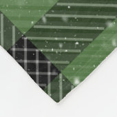 Green family christmas wallpaper fleece deken (Hoek)