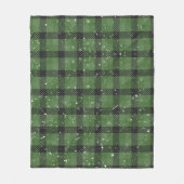 Green family christmas wallpaper fleece deken (Voorkant)