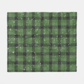 Green family christmas wallpaper fleece deken (Voorkant (Horizontaal))