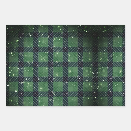 Green family christmas wallpaper inpakpapier vel (Voorkant 3)