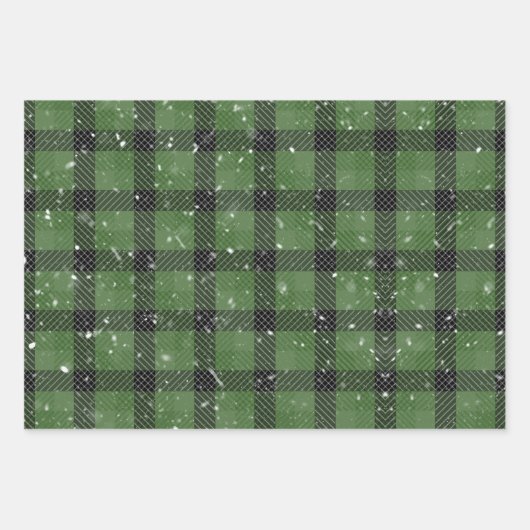 Green family christmas wallpaper inpakpapier vel (Voorkant 2)