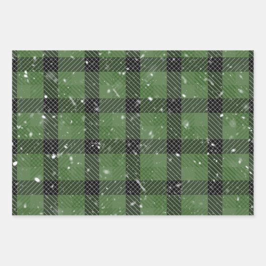 Green family christmas wallpaper inpakpapier vel (Voorkant)