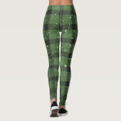 Green family christmas wallpaper leggings (Achterkant)
