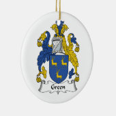 Green Family Crest Keramisch Ornament (Rechts)