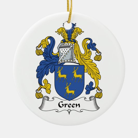 Green Family Crest Keramisch Ornament (Voorkant)