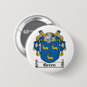 Green Family Crest Ronde Button 5,7 Cm (Voorkant /achterkant)