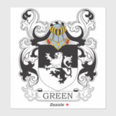 Green Family Crest Sticker (Vel)