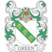 Green Family Crest Sticker (Voorkant)