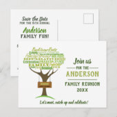 Green Family Reunion Save the Date Briefkaart (Voorkant / Achterkant)