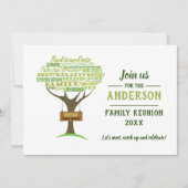 Green Family Reunion Save the Date Uitnodiging (Voorkant)