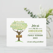 Green Family Reunion Save the Date Uitnodiging (Staand voorkant)