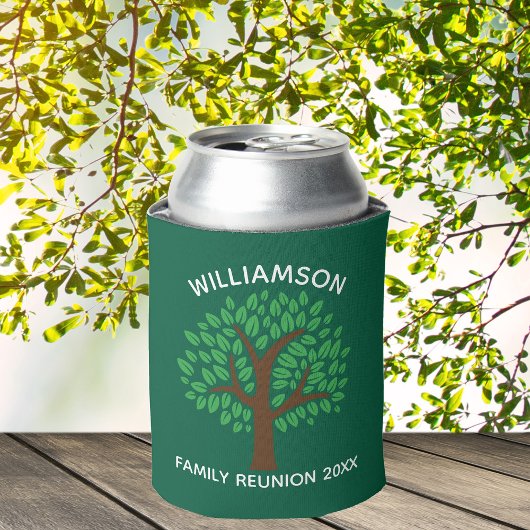 Green Family Reunion Tree Cool Custom Keepsake Blikjeskoeler