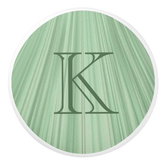 Green Fan Keramische Knop (Voorkant)