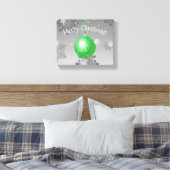 Green Fancy kerstsiercanvas afdrukken (Insitu (Slaapkamer))