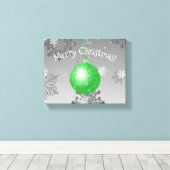 Green Fancy kerstsiercanvas afdrukken (Insitu (Houten vloer))
