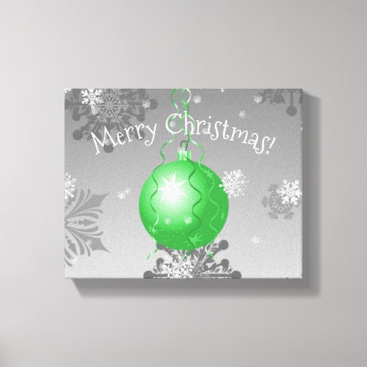 Green Fancy kerstsiercanvas afdrukken (Voorkant)