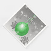 Green Fancy kerstsierpapier Napkin Servet (Hoek)
