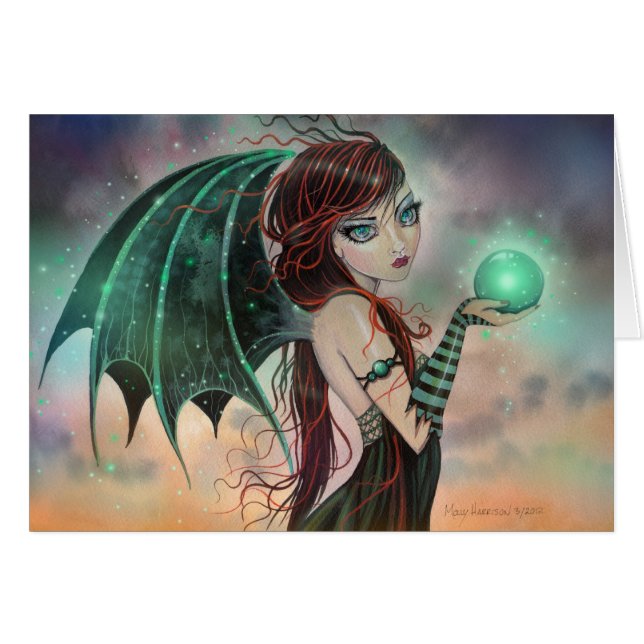 Green Fantasy Vampire Gothic Fairy Art (Voorkant Horizontaal)