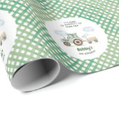 Green Farm Tractor Boys Any Age Birthday Cadeaupapier (Rol Hoek)