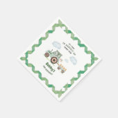 Green Farm Tractor Boys Any Age Birthday Servet (Hoek)