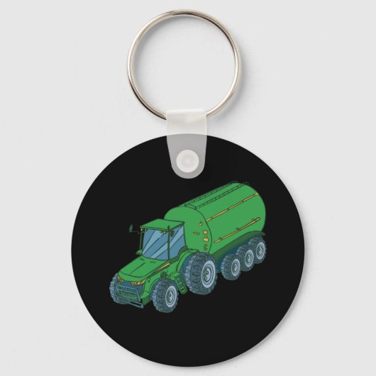 Green Farm Tractor Sleutelhanger (Voorkant)