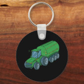 Green Farm Tractor Sleutelhanger (Voorkant)