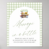 Green Farmers Market bericht in een flessenbord Poster (Voorkant)