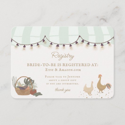 Green Farmers Market Boerderij Fresh Registry Invo Informatiekaartje (Voorkant)