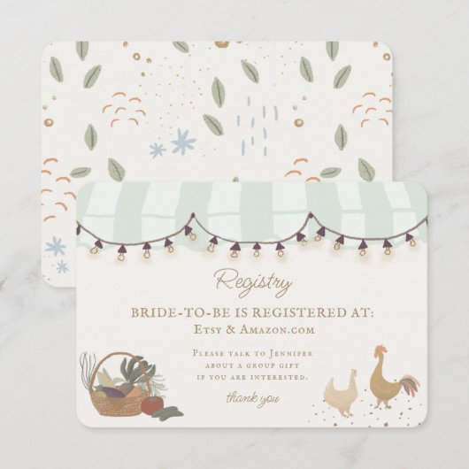 Green Farmers Market Boerderij Fresh Registry Invo Informatiekaartje (Voorkant / Achterkant)