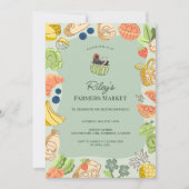 Green Farmers Market Organic Farm Fresh Birthday Kaart (Voorkant)