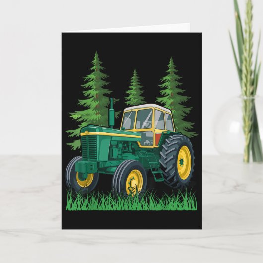 Green Farming Tractor Kaart (Voorkant)