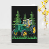 Green Farming Tractor Kaart (Gele Bloem)