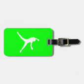 Green Fastpitch Silhouette Bagagelabel (Voorkant horizontaal)