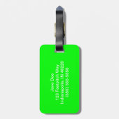 Green Fastpitch Silhouette Bagagelabel (Achterkant verticaal)