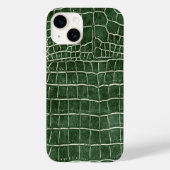 Green Faux Crocodile Case-Mate iPhone Case (Achterkant)