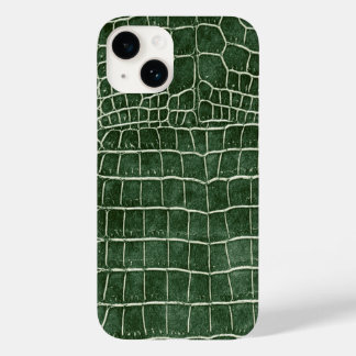 Green Faux Crocodile Case-Mate iPhone 14 Hoesje