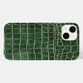 Green Faux Crocodile Case-Mate iPhone Case (Achterkant (horizontaal))