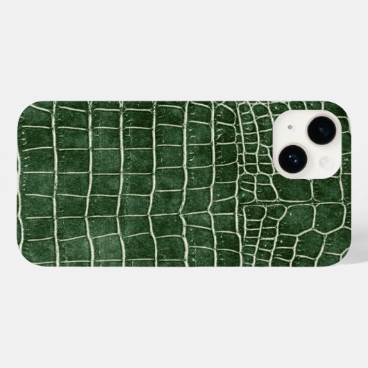 Green Faux Crocodile Case-Mate iPhone Case (Achterkant (horizontaal))